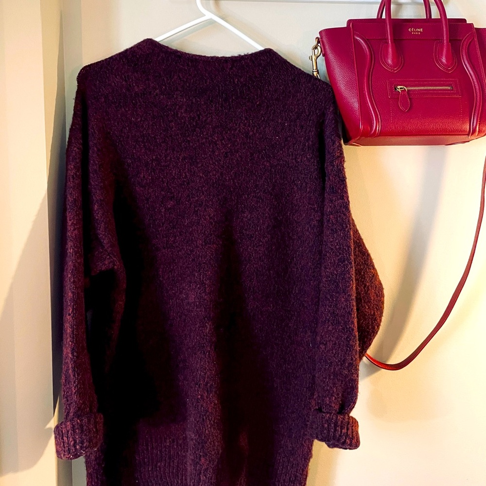 SOFT Uniqlo Oversized Warm Maroon Sweater